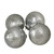 Sequin Christmas Ball Ornaments - 2.75" (70mm) - Silver - 4ct - IMAGE 1