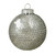 Sequin Christmas Ball Ornaments - 2.75" (70mm) - Silver - 4ct - IMAGE 2