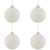 Frosted Sequined Christmas Ball Glass Ornaments - 2.75" (70mm) - White - 4ct - IMAGE 2