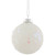 Frosted Sequined Christmas Ball Glass Ornaments - 2.75" (70mm) - White - 4ct - IMAGE 6