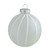 4ct Clear Frosted and White Glitter Striped Matte Glass Christmas Ball Ornaments 3.5" (90mm) - IMAGE 2