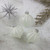 3ct Clear and White Matte Frosted Glitter Stripes Glass Christmas Onion Drop Ornaments 3.25" (75mm) - IMAGE 3