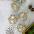 4ct Clear and Gold Glitter Leaves Glass Christmas Ball Ornament 3.25" (80mm) - IMAGE 3