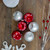 Jewel Retro Reflector Glass Christmas Ball Ornaments - 3.25" (82mm) - Red and Silver - 6ct - IMAGE 4