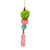 10.25" Green and Pink Pom Pom Christmas Ornament - IMAGE 1