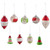 Retro Reflector 2-Finish Christmas Glass Ornaments - 3.25" - Green and Red - 9ct - IMAGE 2