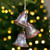 5" Silver and Brown String of Bells Glass Christmas Ornament - IMAGE 2