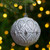 3.5" White and Silver Floral Distressed Christmas Ball Ornament - IMAGE 2