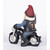 9.25" Biker Gnome Giving a Peace Sign Garden Statue - IMAGE 5
