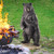 28" Bear Gone Fishing Large Outdoor Garden statue - IMAGE 2