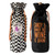 Set of 2 Black and Orange Halloween Theme Wine Bags 14" - IMAGE 1