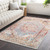 7'10" x 10'3" Orange and Beige Floral Medallion Design Rectangular Machine Woven Area Rug - IMAGE 2