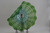 23.5" Green and Blue Hand Blown Glass Swirled Plate - IMAGE 1