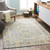 5.25' x 7.25' Ivory and Gray Distressed Rectangular Area Throw Rug - IMAGE 2