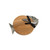 12.5" Brown Wood Tropical Cheese Board - IMAGE 1