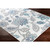 5.9' x 8.8' Floral Aqua Blue and Taupe Rectangular Area Throw Rug - IMAGE 3