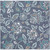 7.25' Oriental Patterned Blue and Gray Square Area Throw Rug - IMAGE 1