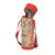 14.5” Orange Insulated Sunlight Bloom Print Wine Bottle Tube Bag - IMAGE 1