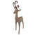 66" Champagne Gold Lighted Standing Deer with Jingle Bells Outdoor Christmas Decoration - IMAGE 2