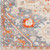 2.5' x 9' Orange and Blue Distressed Finish Rectangular Area Throw Rug Runner - IMAGE 6