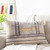 24" Beige and Yellow Rectangular Hand Woven Throw Pillow Cover with Knife Edge - Polyester Filler - IMAGE 2