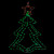LED Rope Light Christmas Tree Window Decoration - 25” - Green and Orange - IMAGE 1