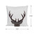 Faux Fur Reindeer Christmas Throw Pillow - 17.5" x 17.5" - Off-White and Brown - IMAGE 5