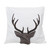 17.5 White and Brown Faux Fur Reindeer Throw Pillow Cover - IMAGE 1