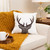 Faux Fur Reindeer Christmas Throw Pillow - 17.5" x 17.5" - Off-White and Brown - IMAGE 1