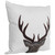 Faux Fur Reindeer Christmas Throw Pillow - 17.5" x 17.5" - Off-White and Brown - IMAGE 6