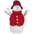 13.25" Snowman with Buffalo Plaid Hat Christmas Figure - IMAGE 1