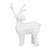 10" White Knit Cotton Deer Christmas Decoration - IMAGE 1