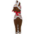 13.75" Gingerbread Kisses Baby Reindeer with Red Nose Christmas Figure - IMAGE 3