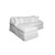 85” White Fabric Slipcover for T-Cushion Sectional Sofa with Chaise - IMAGE 1