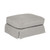 33" Gray Fabric Double Stitched Ottoman Slipcover - IMAGE 2