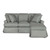 85” Gray Fabric Slipcover for T-Cushion Sectional Sofa with Chaise - IMAGE 3