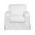 Set of 3 White Box Cushion Chair Slipcover 39” - IMAGE 2