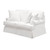 60” White T-cushion Loveseat Cover with Back and Seat Cushion Cover and Pillow Covers - IMAGE 3