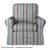 Set of 3 Blue Striped Sunset Trading Horizon Box Cushion Chair Slipcover Performance Fabric 36" - IMAGE 2