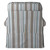 Set of 3 Blue Striped Sunset Trading Horizon Box Cushion Chair Slipcover Performance Fabric 36" - IMAGE 5