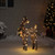 Lighted 3D Standing Glittered Rattan Reindeer Outdoor Christmas Decoration - 32" - Clear Lights - IMAGE 1