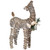 Lighted 3D Standing Glittered Rattan Reindeer Outdoor Christmas Decoration - 32" - Clear Lights - IMAGE 2