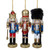 Set of 3 Glittery Nutcracker King, Soldier and Drummer Ornaments 5.25" - IMAGE 1