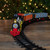 17-Piece Lighted and Animated Gold and Red Classic Model Train Set with Sound - IMAGE 2