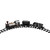 9-Piece Battery Operated Black and Silver Lighted & Animated Classic Train Set with Sound - IMAGE 3