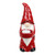 8.25" Red and White Ceramic Christmas Gnome Tealight Candle Holder - IMAGE 1