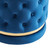 18" Blue and Gold Contemporary Round Tufted Swivel Upholstered Storage Ottoman - IMAGE 3