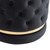 18" Black and Gold Contemporary Round Tufted Swivel Upholstered Storage Ottoman - IMAGE 3