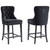 Set of 2 Black Contemporary Counter Stools 42.25" - IMAGE 1