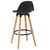 Set of 2 Black and Brown Contemporary Counter Stools 34.75" - IMAGE 4